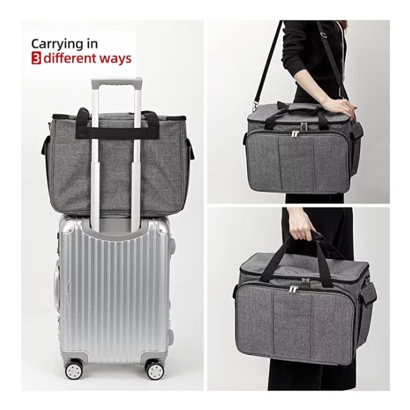 Universal Sewing Machine Carrying Case, Multi-Pocket Storage Bag With Shoulder Strap, Portable Tote For Standard Sewing Machines & Accessories