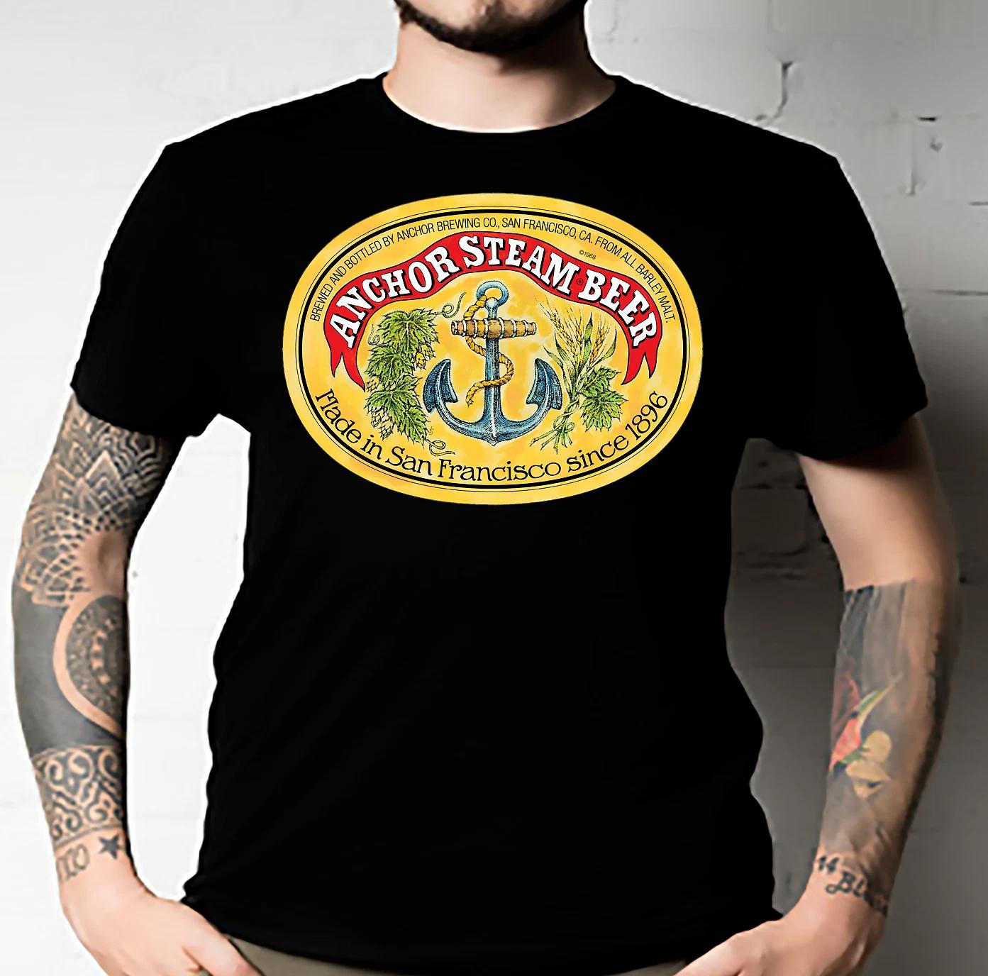Men s and Women s T-shirts Anchor Steam Beer Essential XL