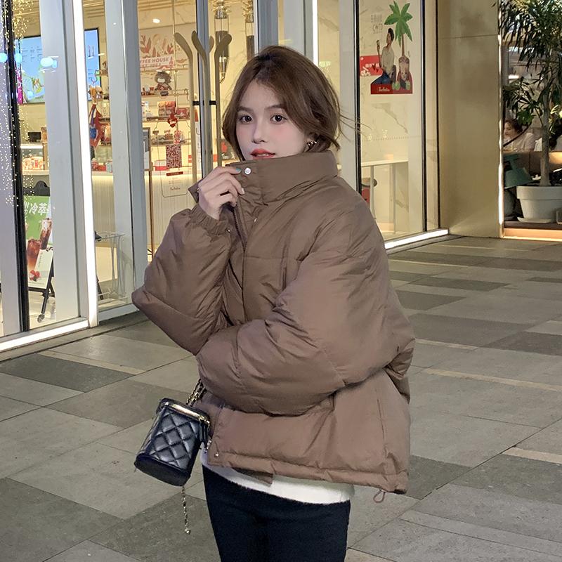 Herbst Winter Verdicken Warmer Parka Damen Lässig Süß Einfarbig Große Tasche Lockere Jacken Oberbekleidung