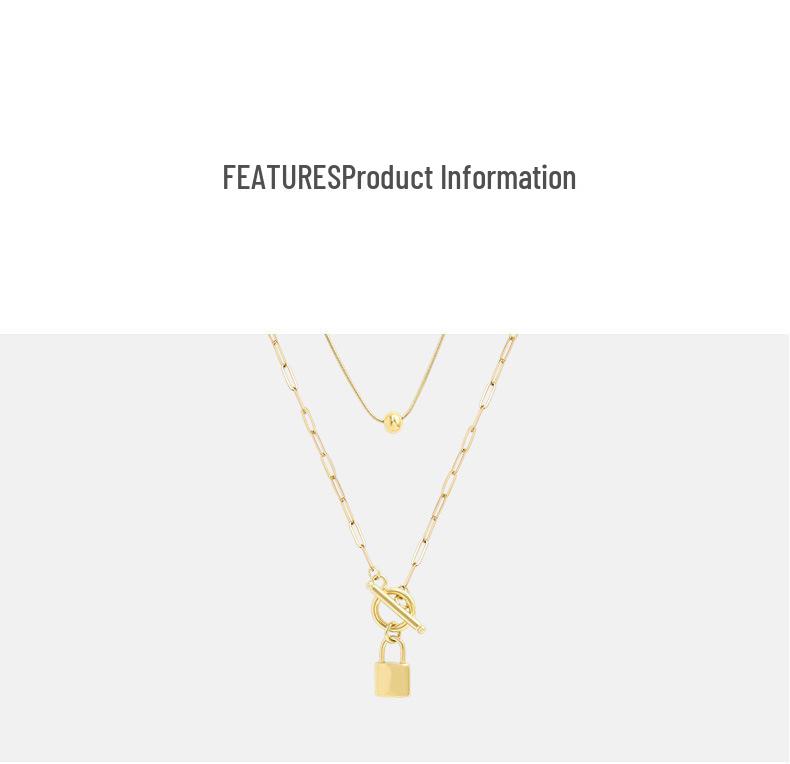European & American Multi-layer Titanium Steel Necklace with Non-fading OT Buckle Clasp - Versatile Stackable Pendant for Women