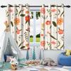 Wildflowers Floral Green Plants Window Curtains Blackout Washable Polyester Fabric Bedroom Living Room Home Decor Curtain 2 Pcs