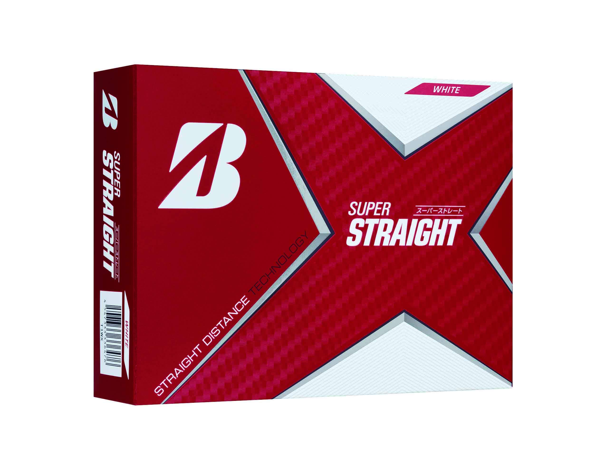 

Мяч для гольфа BRIDGESTONE SUPER STRAIGHT 2021 Модель 12 мячей Белый белый
