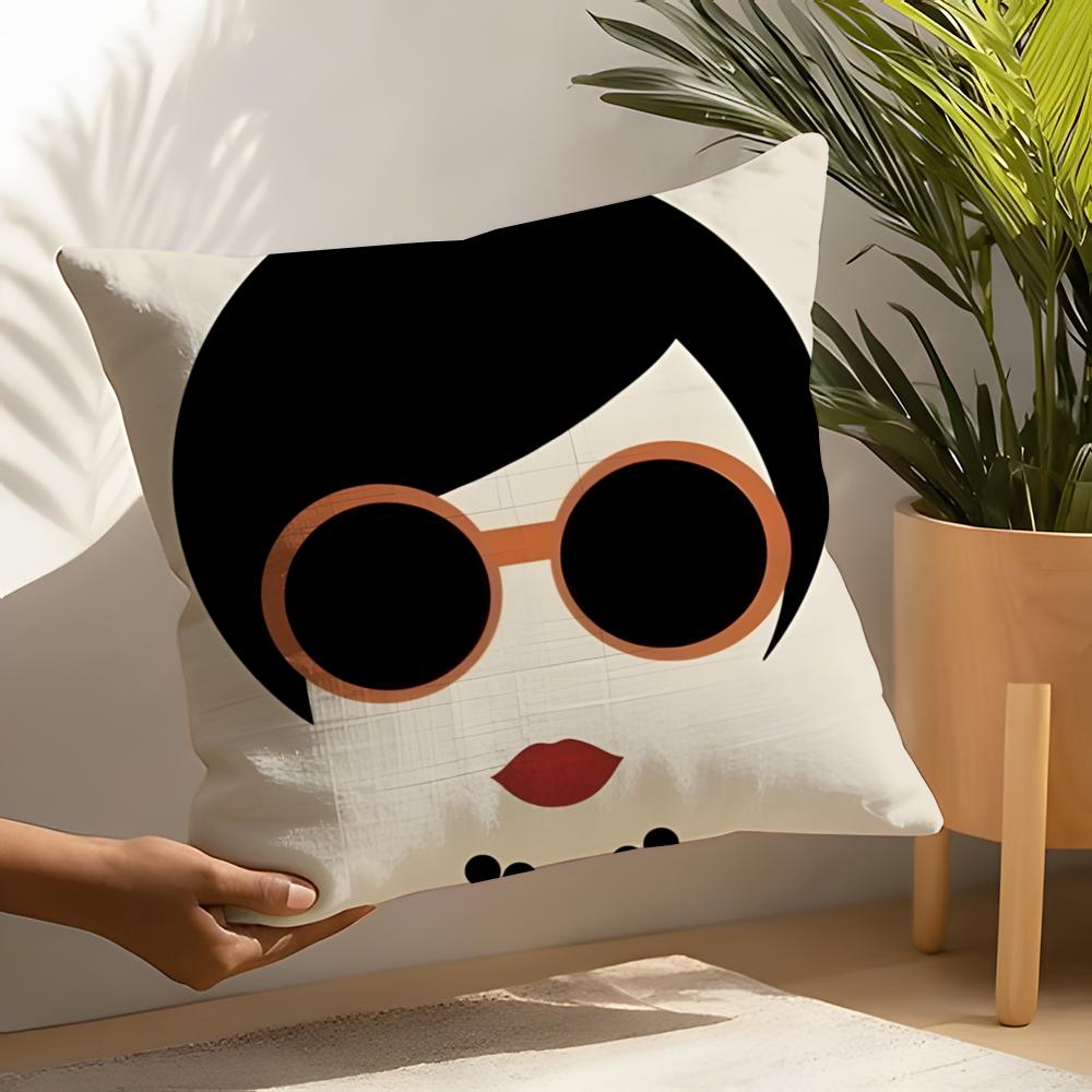 Linen Cushion Covers For Decorative Sofa Home Pillows Case Car Chair Pillows Cases Quirky Wonderful fun fashion patterns