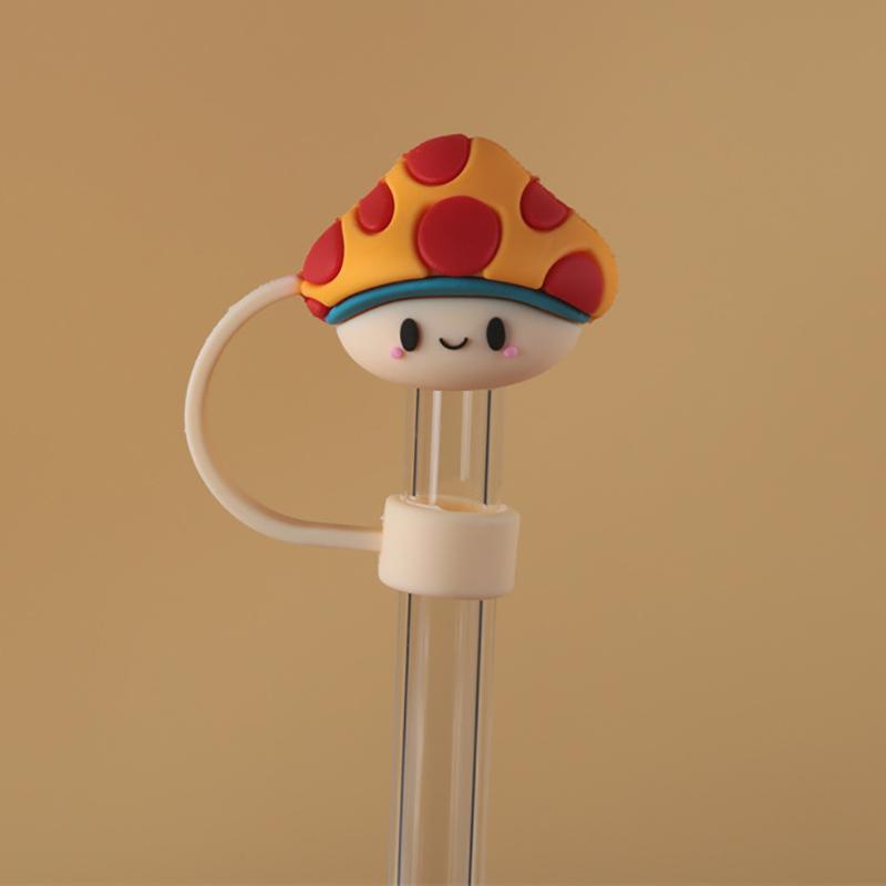 1PC Silicone Sealing Straw Plug Reusable Drinking Dust Cap Cartoon Plugs Tips Cover Suit Kitchen Cup DIY Accessories
