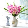 1Pc Fake Flower Shopping Mall Decoration Soft Rubber Home Decor Simulation Green Plants DIY Artificial Cymbidium Leaves Plastic
