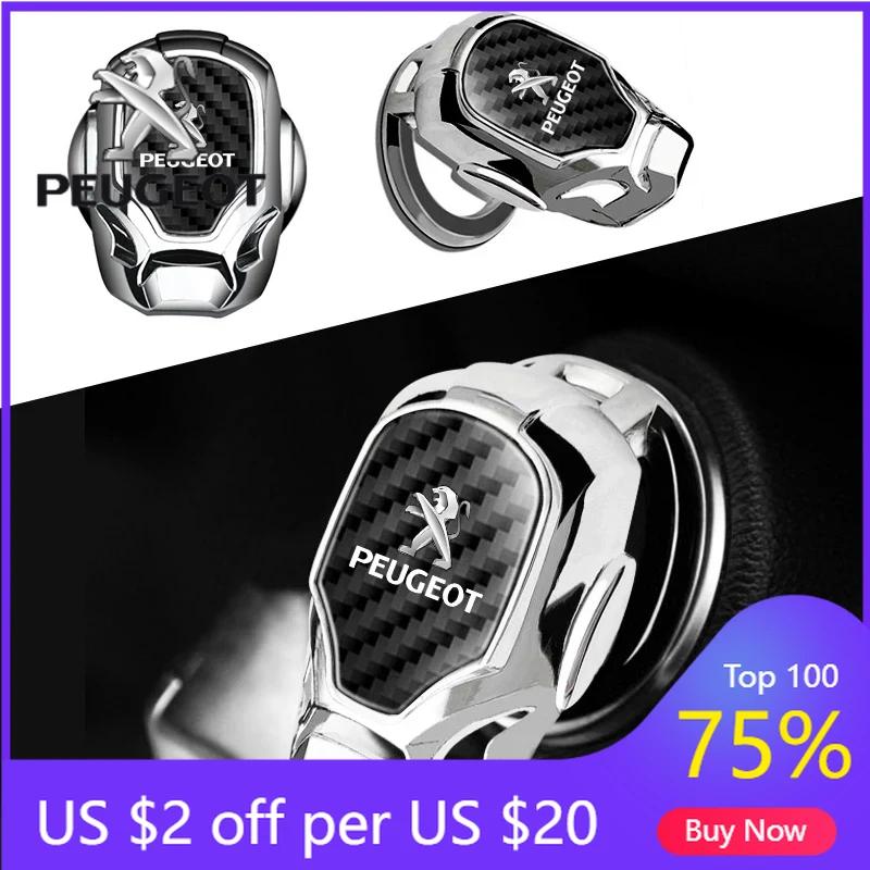 2026 Hot Car Sticker 1pcs Car One-Click Start Buttons Protective Cover Decoration Car Gadgets For Peugeot 308 408 508 RCZ 208 30