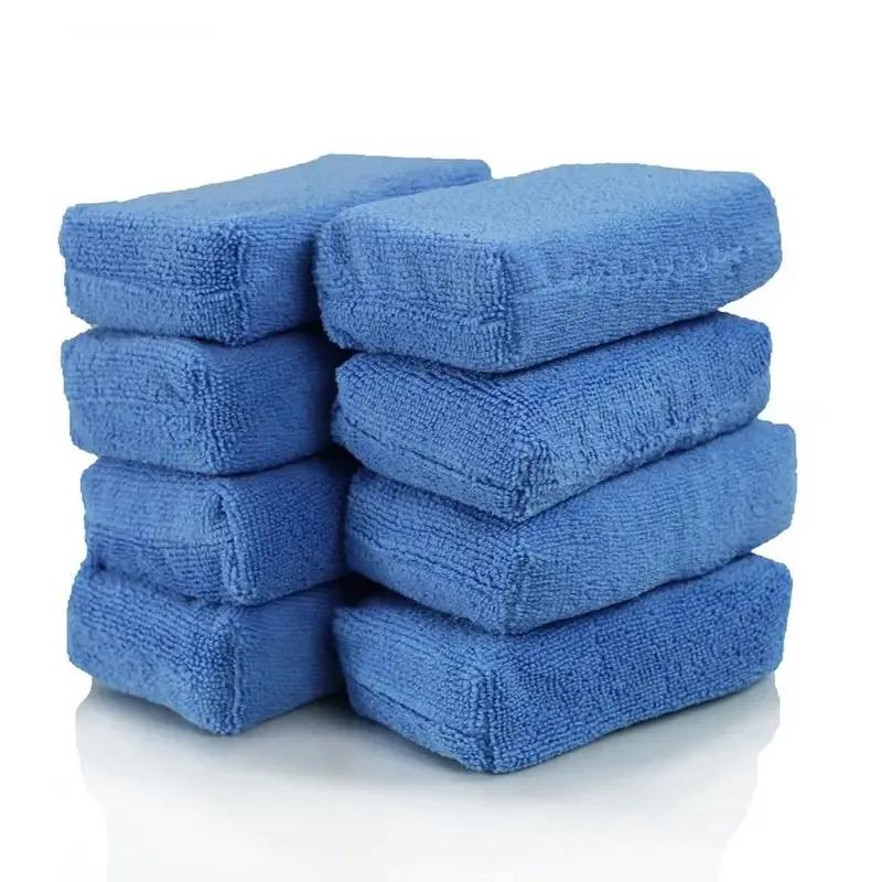 1/8pcs Car Wax Applicator Pads Microfibre Polishing Sponges Soft Auto Detailing Waxing Sponge Cleaning Foam Car Paint Care Pad