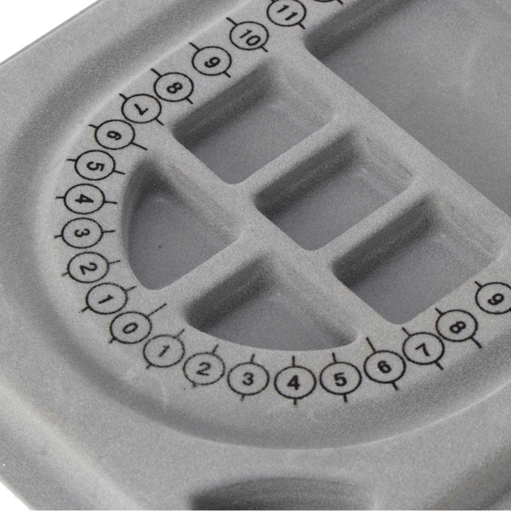 Beadboard for Grey Flocking U-shaped Channel Recessed Compartment Design Board
