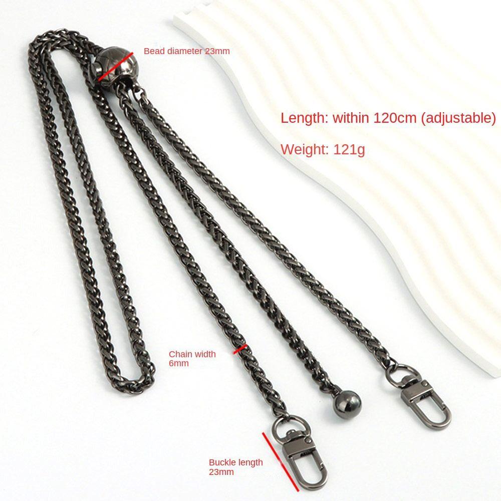Golden Silvery Metal Bag Chains Adjustable Handbag Handle Chain Durable Shoulder Bag Straps
