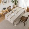 Waterproof Cotton Tablecloth With Tassel Trim Modern Minimalist Rectangle Dining Table Cover Home Cafe Market