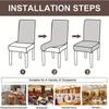 Waterproof Chair Cover Stretch Dining Kitchen Wedding Jacquard Spandex Hotel Banquet Elastic Anti-Dirty Removable Chair Slipcove