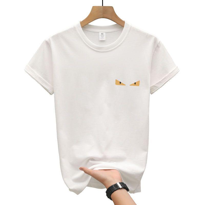Foreign Trade Surplus Stock European Station 2024 Summer New Pure Cotton Short-Sleeve Men's T-Shirt Trendy Brand Little Monster Half-Sleeve Top