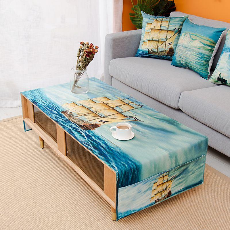 

Van Gogh Tablecloth Cotton and Linen Waterproof Coffee Table Cloth Oven Mitts Dustproof Rectangular Cover Cloth Dining Table Fabric Scandinavian Sail 50*160cm [tea table cloth]]