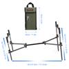 Detachable Fishing Rod Stand Buzz Bar Pole Rest Head Folding Retractable Fishing Rod Holder with Carry Bag Fishing Pod Holder