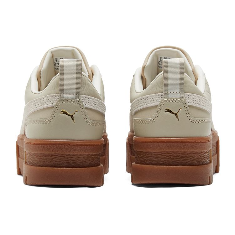 Puma Mayze Leather Sneakers Women Sneakers Beige Brown 381983-12