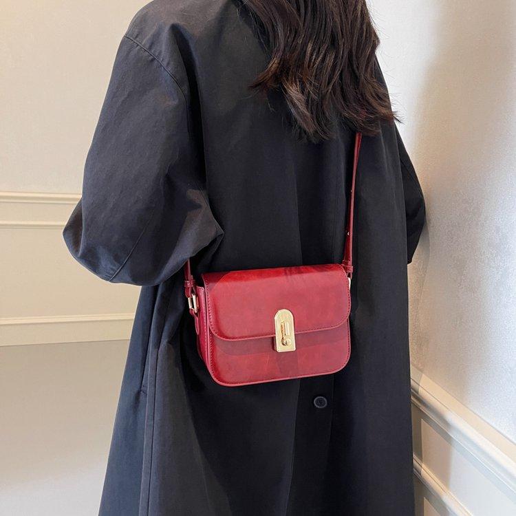 Geantă pătrată mică, din piele moale, cu mâna orei, pentru femei, 2024, nouă geantă de umăr, versatilă, de înaltă calitate