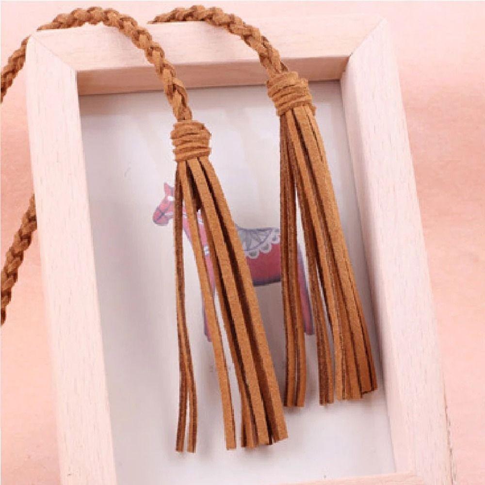 Twist Jeans Waistbands Tassel Simple Women Braided Belts Dress Waist Rope Velvet Woven Waist Belts