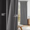 Topfinel Blackout Thermal Insulated Velvet 200cm Set of with for Living and Curtains, Long, Gray, 2, Hooks, Bedrooms, Rooms, Privacy, Soundproofing.