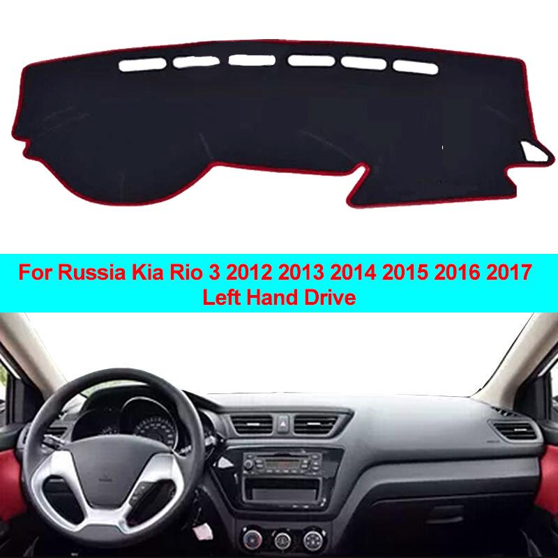 Car Dashboard Cover For Russia Kia Rio 3 2012 2013 2014 2015 2016 2017 Dash Mat Pad Carpet Dashmat Sun Shade Pad Car Styling
