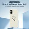 For iPhone 17 Case Black Love Pattern Printing Straight Edge TPU Phone Back Cover