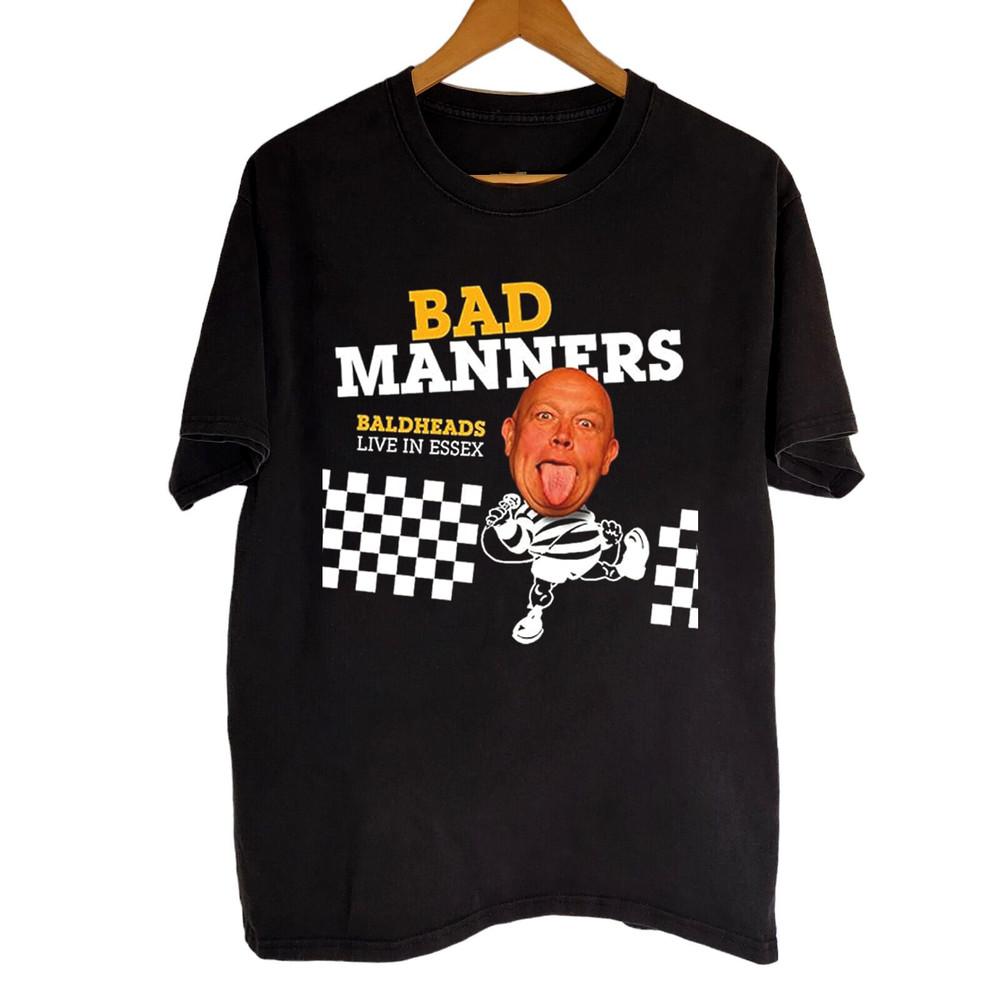 Bad Manners - Baldheads Live In Essex Short Sleeve Black All Size Shirt OM91 Unisex T-Shirt