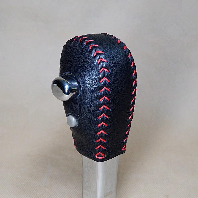 

New Real Leather Gear Shift Knob Cover For Nissan Quest 2007 2008 2009 2010 Gear Ball Protector червоний