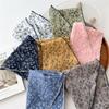 Fashion Cotton Linen Triangle Scarf Small Shawl Floral Lace Scarves DIY Korean Sunscreen Neck Head Scarves Headscarf Decorative