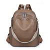 Women's Soft Leather Large Capacity Backpack Multi-Function Shoulder Bag