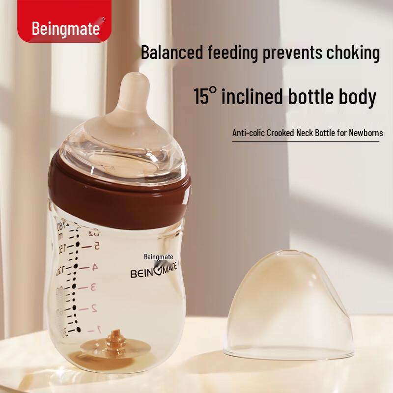 Beingmate Anti-Colic PPSU Wide-Neck Baby Feeding Bottle 180ml