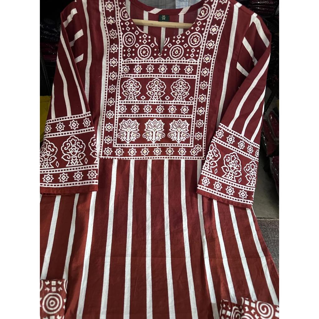 Women's Designer Cotton Kurti Pant Dupatta Set Indian Bollywood Ethnic Kurta Set