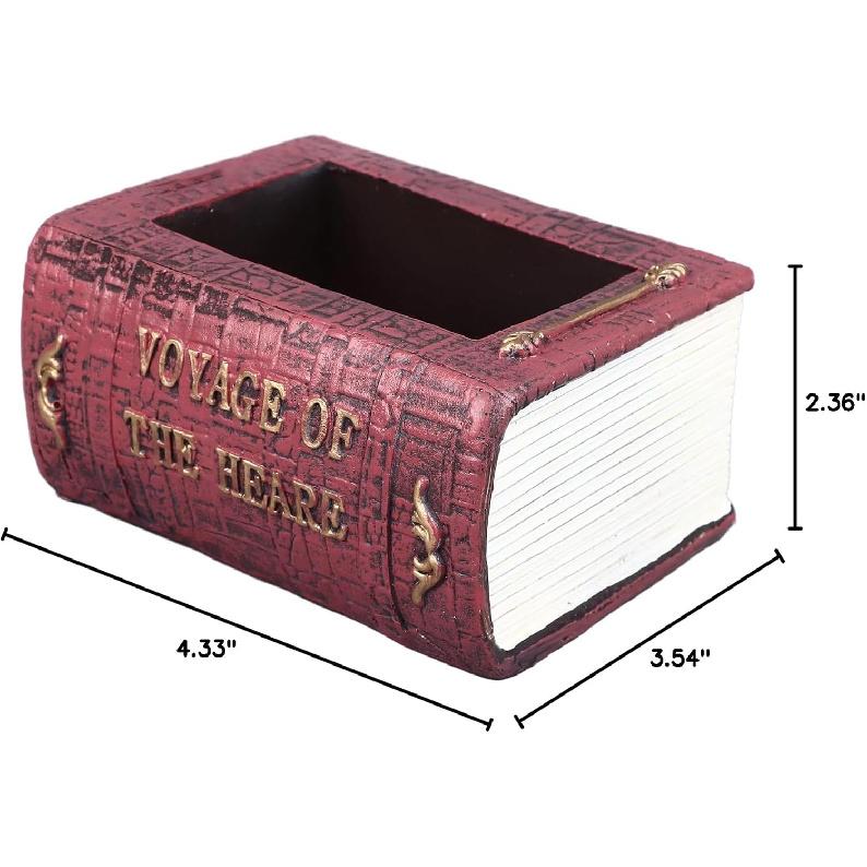 Book Shaped Flower Pot Plant Pot Vintage Decorative Flower Pot for Balcony Office Windowsill