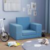 Kids Sleeper Sofa Blue Soft Plush