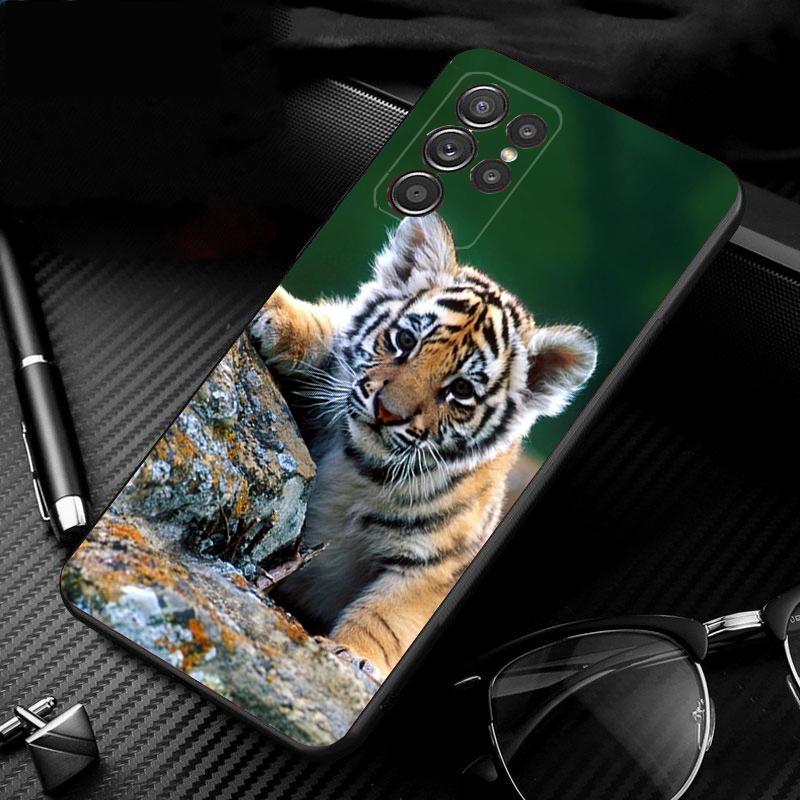 Cute Baby Tiger Phone Case For Samsung S24 S23 S22 S21 S20 Ultra S20 S22 S21 S10E S20 FE S24 Plus Shell Case