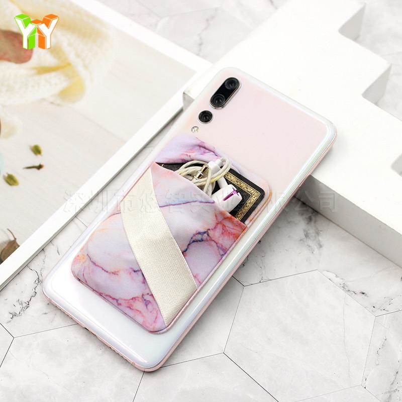 

Мраморный узор из лайкры, стикер для телефона, карман для наушников, сумка для монет розовый