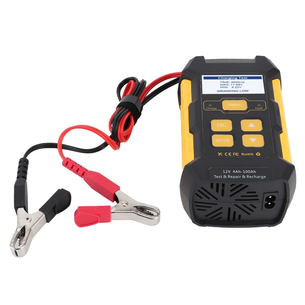 Car Battery Tester Charger Maintainer Automotive Load Analyzer Cranking Charging System Test ToolUS Plug 110‑250V