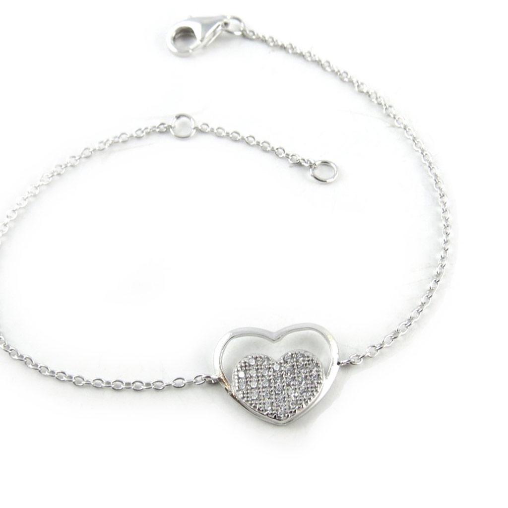 

Les Trésors De Lily [L2019] - Серебряный браслет Love белого цвета