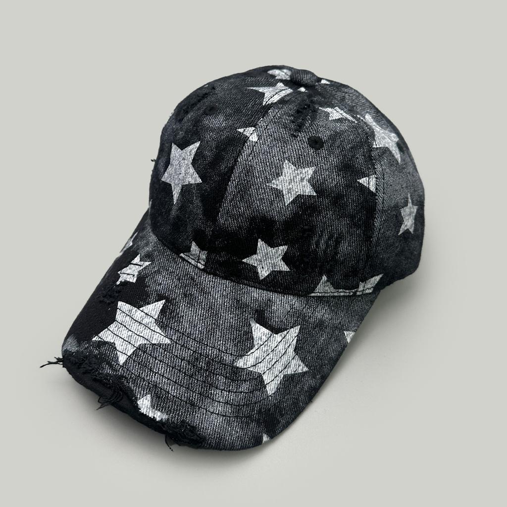 Spring And Summer Retro Pentagram Baseball Cap Men'S And Women'S Sunshade Holes Personalized Retro American Cap