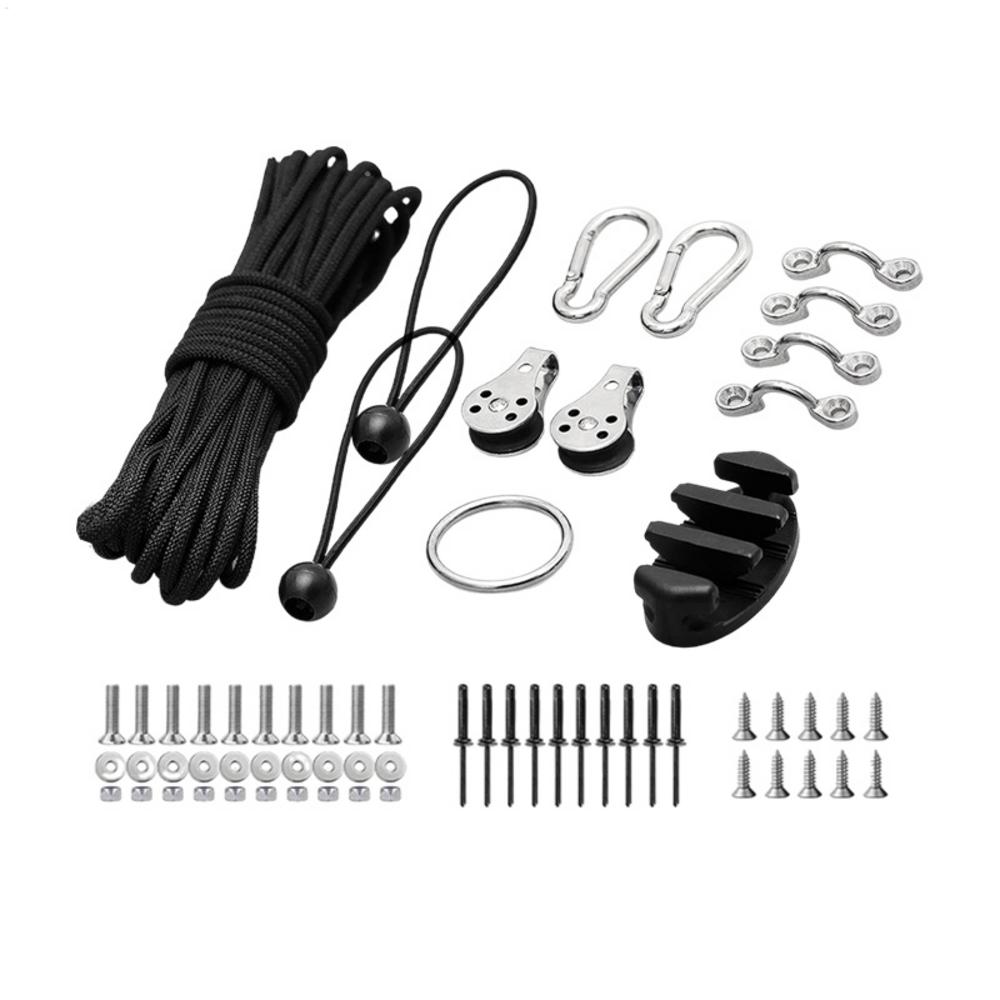 Kayak AnchorTrolley Kit AnchorSystem For Kayak Canoes Boat Kayak Hardware Eyes Wellnuts Screws Kayak Accessories For Kayak