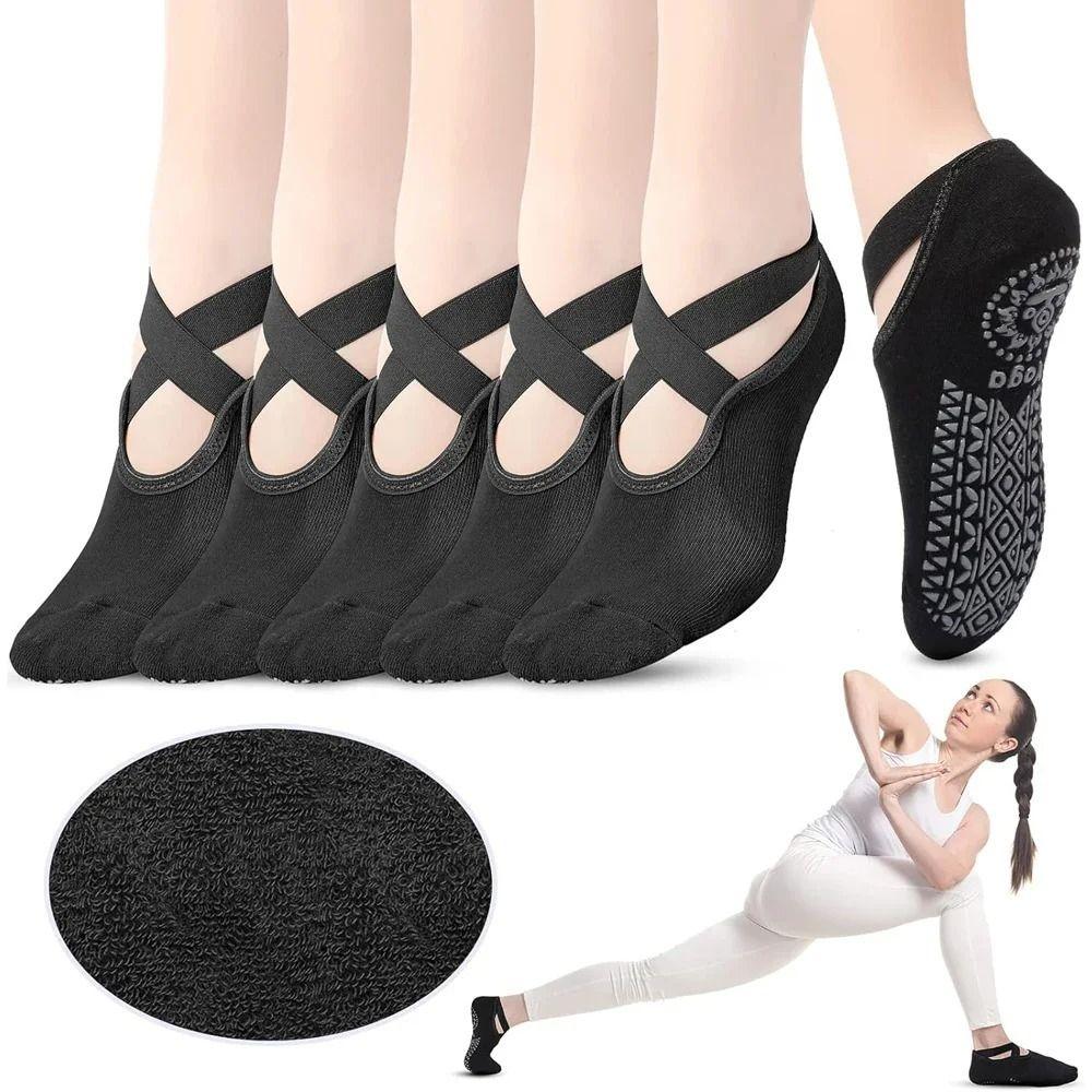

With Straps Yoga Socks Cotton Ballet Dance Socks New Ballet Socks Yoga червоний