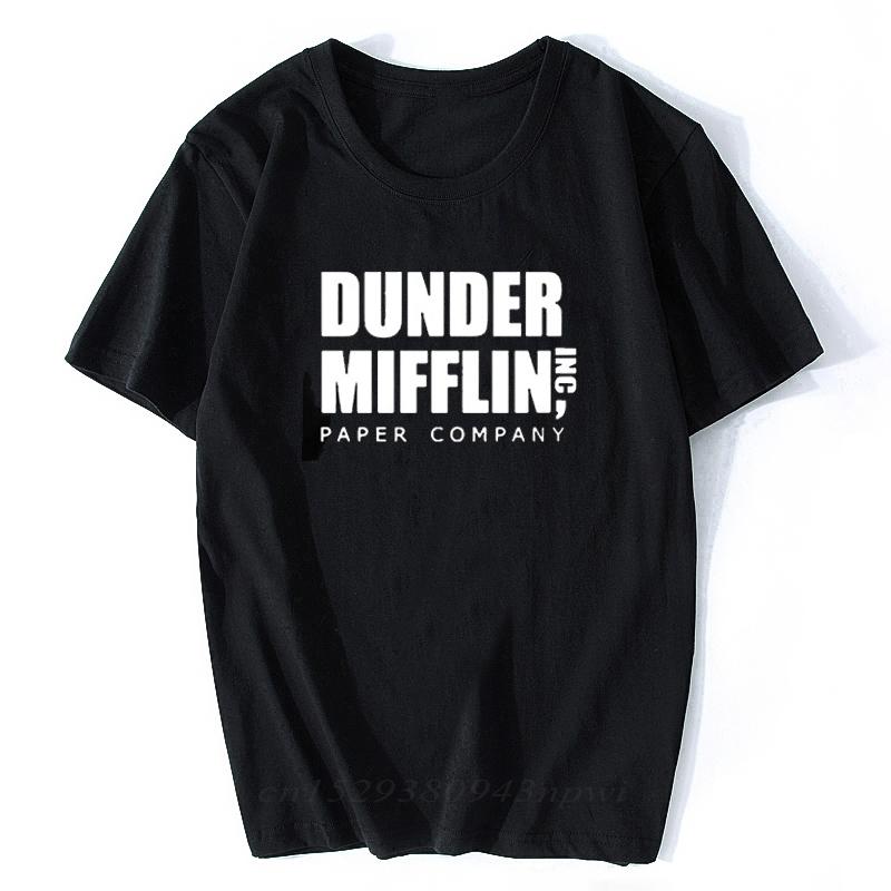 2024 Unisex Short Sleeve The Office TV Show Dunder Mifflin Paper TShirt Crew Neck Tee Shirts for Unisex Streetwear