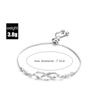 Sipengjel Fashion Stainless Steel Endless Love Infinity Chain Bracelets On Hand Adjustable Bracelets For Woman Party Jewelry