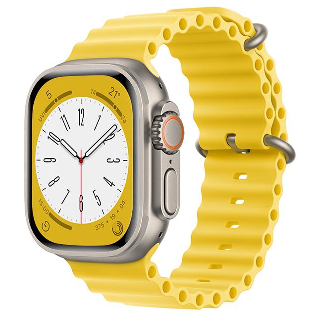 Bracelet océan pour Apple watch Ultra, en silicone, 49mm 44mm 45mm 40mm 41mm 42mm 38mm, iWatch série 7 6 5 4 3 2 1 se 8 Ultra 9