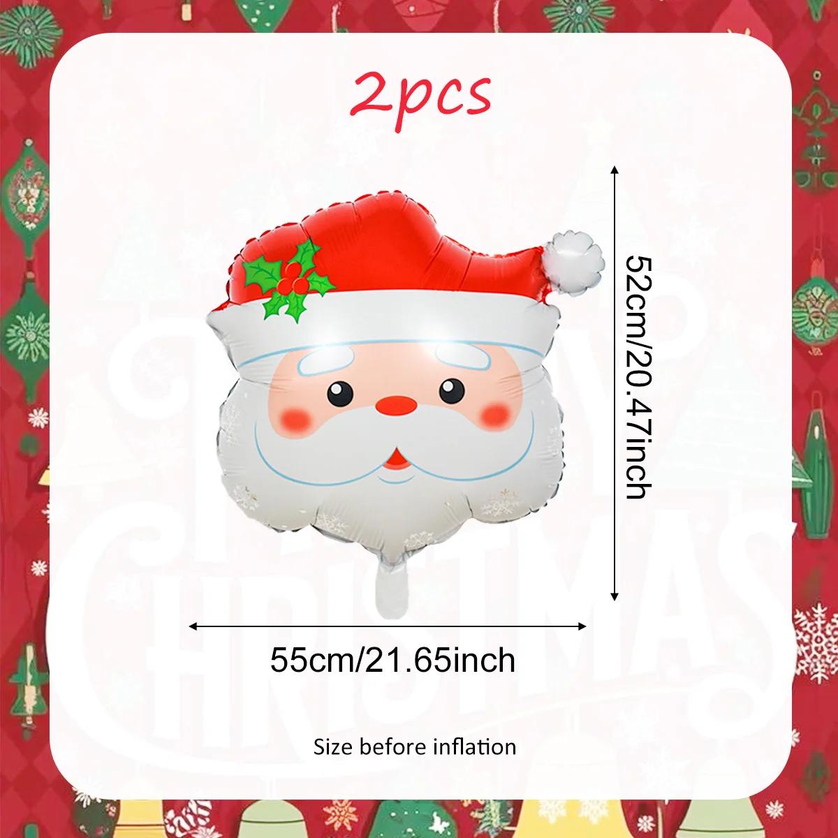 

2/3pcs Christmas Balloons, Including Snowflake Santa Claus, Elk, and Christmas Hat Balloons, for Christmas Party Decorations Other&Other