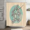 Floral Shower Curtain Vintage Botanical Prints Nature Flower Pattern Bathroom Decor Washable Waterproof Home Textile Art