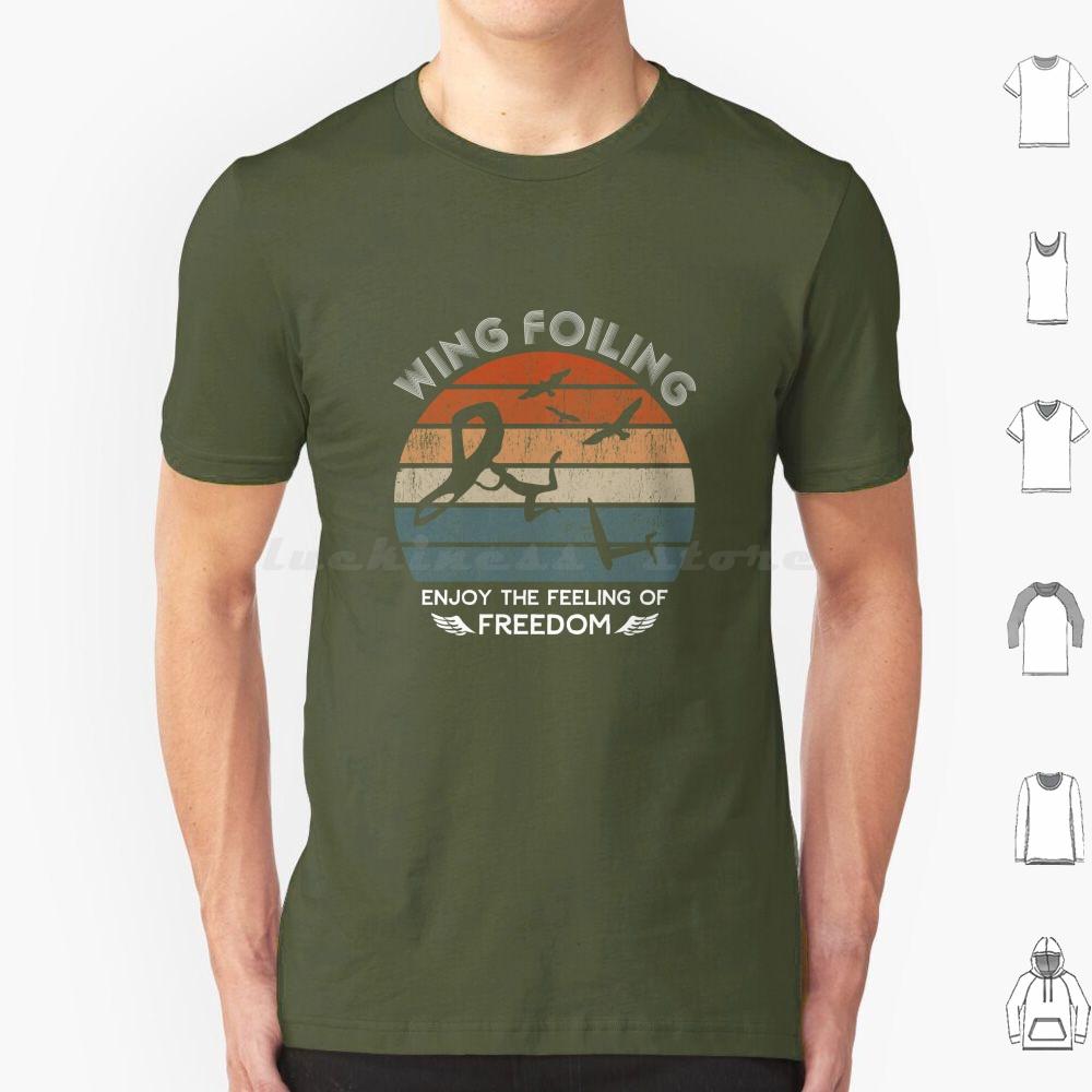 Wing Foiling Surfer Gifts T Shirt 6xl Cotton Cool Tee Wing Surf Watersports Sky Wing Wing Surf Wing Foiling Surfer Enjoy The