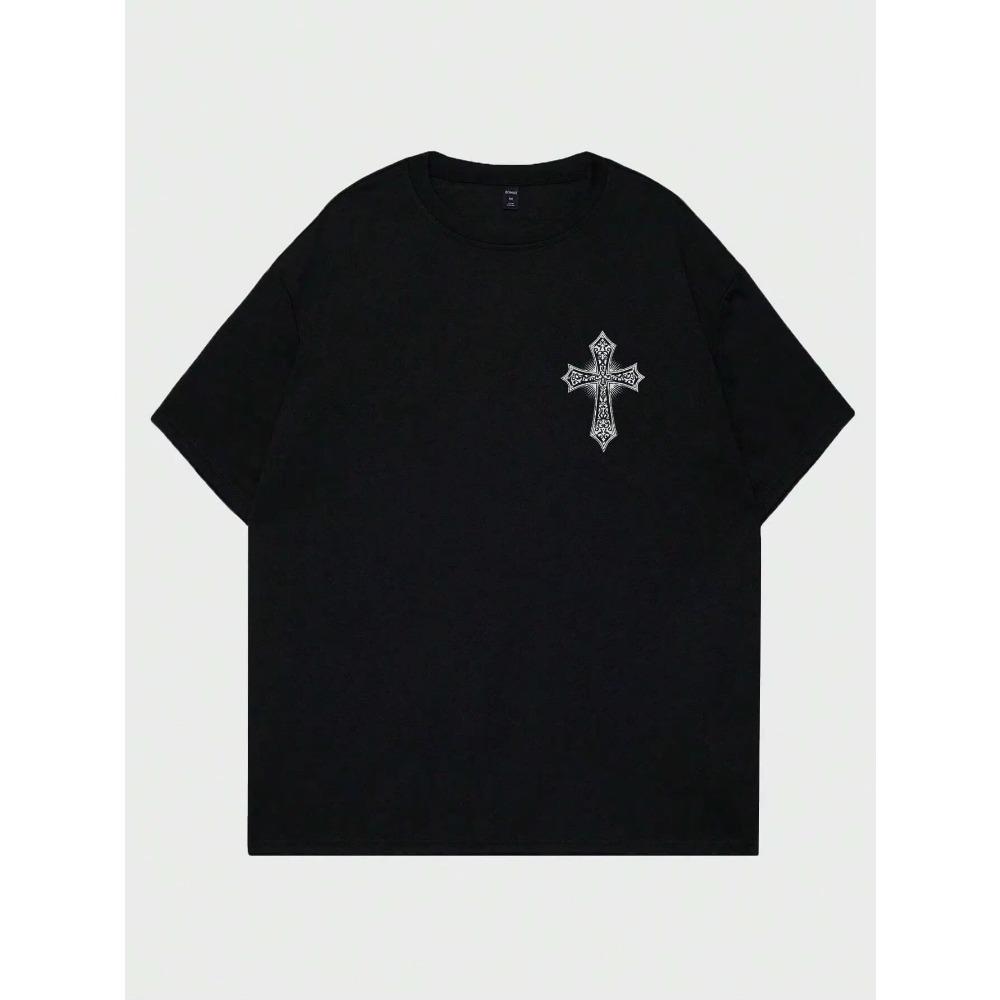 Men's and women's twill cotton T-shirts round-neck short-sleeved T-shirts printed classic short-sleeved T-shirts