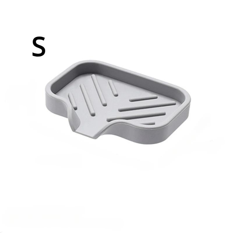 

1PC Kitchen Sink Soap Sponge Tray Self Draining Premium Silicone Soap Holder for Bathroom Caddy Organizer