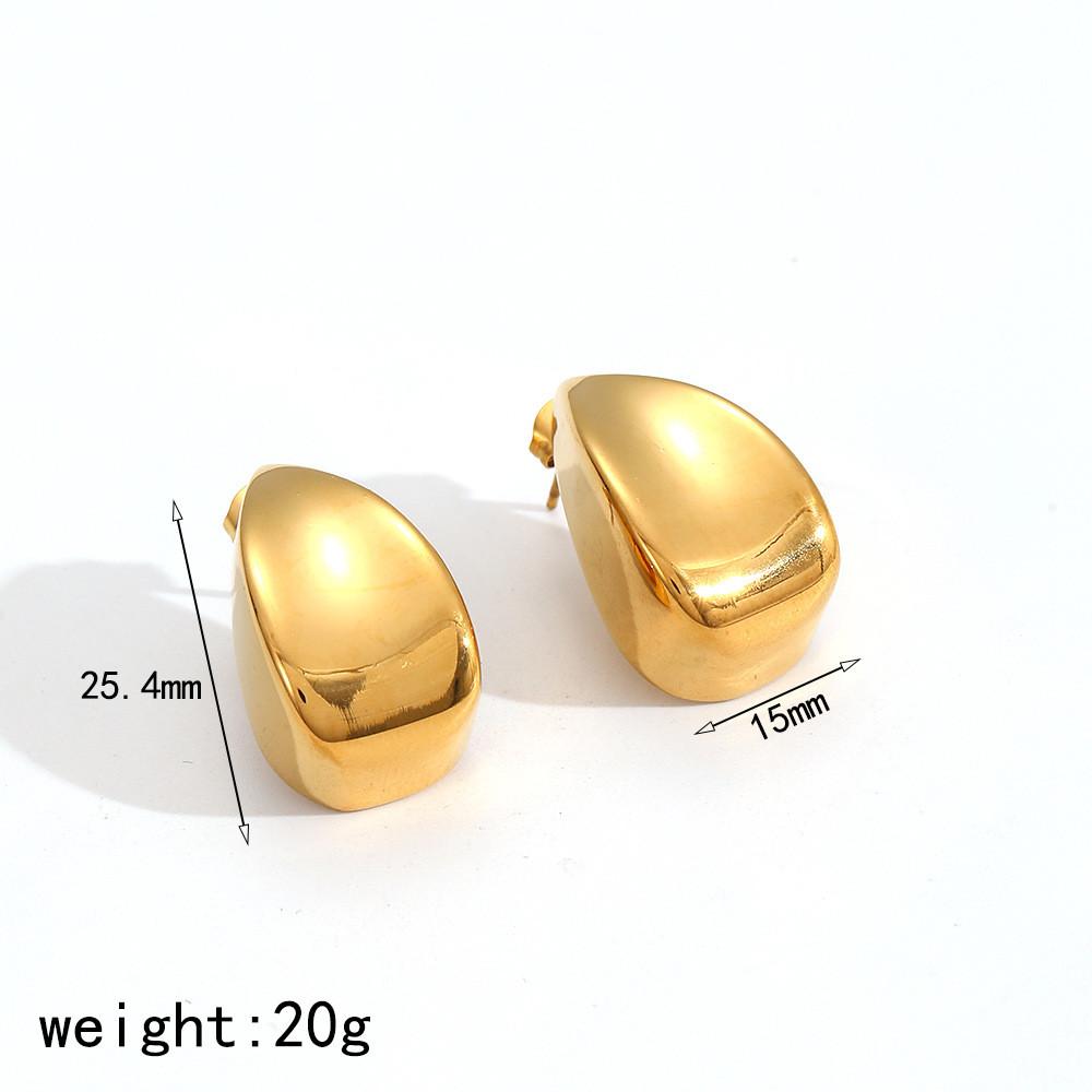 Stainless Steel Water Drop Earrings With Irregular Shape For Trendy Women Gift