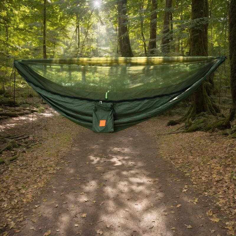 Camping Hängematte Outdoor Camp Hängematte mit Netz Pop-up Freizeitausrüstung mit Moskitonetz für Vater Kollegen Familie Freunde