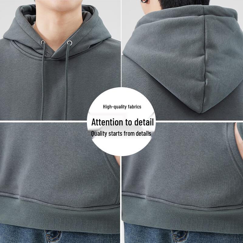JEANSWEST Men's 2025 Autumn Casual Loose Fit Hooded Sweatshirt